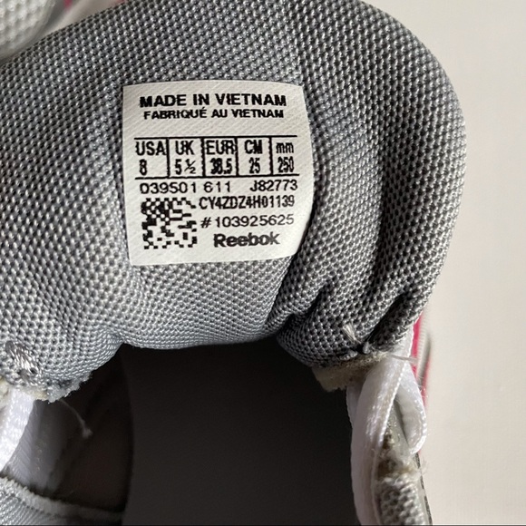 Reebok DMX Ride Running Shoes Lateral Flex Silver Gray Pink 039501 J82773 Sz 8 - Picture 9 of 10